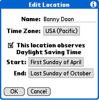 CHAPTER 13 Your Personal Settings You can rename the location to the city where you live. Select the Name field, and then modify the location name.