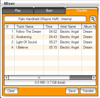 CHAPTER 4 Your MP3 Player 3 Transfer the files to your handheld: a. Drag the song files you want from the song location window into the Transfer window. b. Click Transfer.