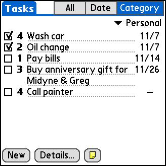 CHAPTER 6 Your Personal Information Organizer You can set Task Preferences to record the date that you finish your tasks, and you can show or hide finished tasks.