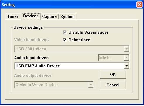 .1. Tuner : Setting input video system and then click OK 3.11.2.