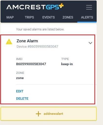 To access your alert settings, please click the drop-down arrow.