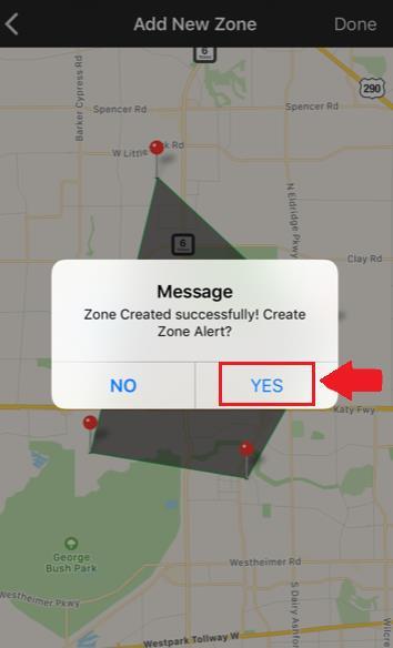 Along with setting custom zones, you can also set Zone Alerts via this process.
