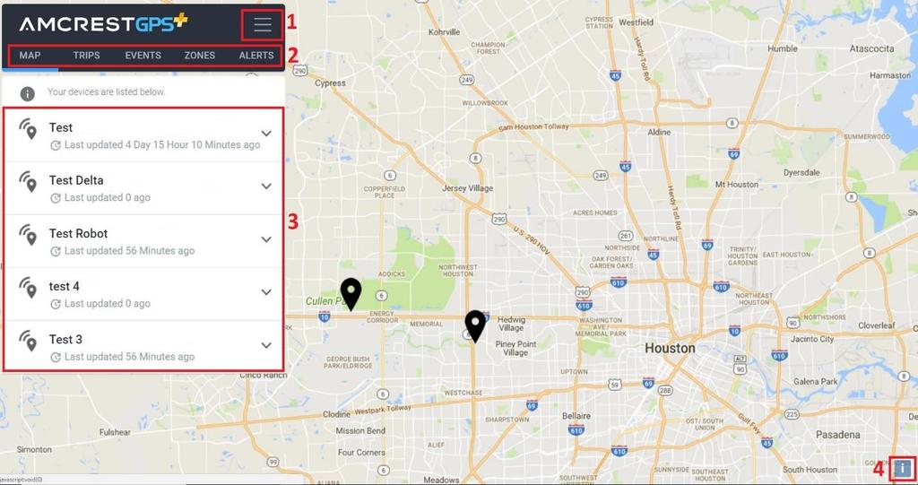2. Amcrest GPS Portal (https://amcrestgpstracker.com) https://amcrestgpstracker.com is the portal that allows you to track your GPS tracker. 2.