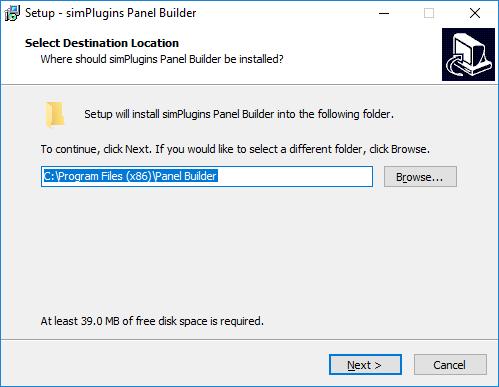 Panel Builder If you have Panel Builder selected, the following screen will appear: Select a folder where Panel Builder is installed into.