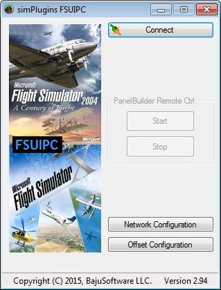 MS Flight Simulator FSUIPC Interface There is no need to change any network values; the defaults should work in 99% of all installations. Launch the simpluginsfsuipc program.