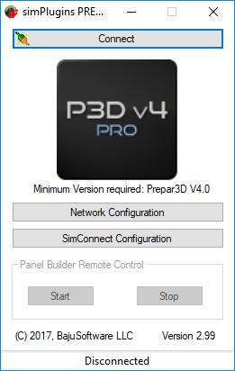 Lockheed Martin Prepar3D SimConnect Interface (V2,V3,V4) There is no need to change any network values; the defaults should
