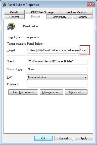 Launching a Panel Select a panel by clicking the Load Panel icon and selecting a panel from the list. Click on the Start button.