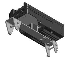 -62 - Figure 43: PI Netbox with fastening rail At first push the fastening rail with the PI Netbox into the left notch (1) of the shaft.