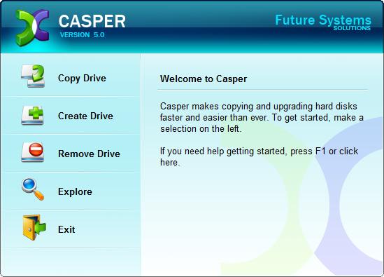 Using the Casper Startup Disk If you are unable to boot your computer directly from the backup hard disk, the Casper Startup Disk may be used to boot and run Casper from a CD-ROM disc.