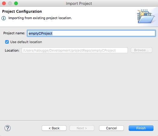 Source Code Control 3. The default location for opening an existing project directory will be the project itself.