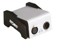 Robe Universal Interface TM The Robe Universal Interface is a multi-functional tool box with 2 DMX ports and one USB port. This unit communicates with a PC or Laptop via USB.