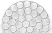 Transparent eggcrate allows light penetration between LED cells and therefore creates more unified and
