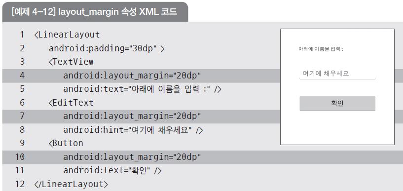 1. Overview the View XML attribute of the View class layout_margin attribute Specifies extra space on the side of this view.