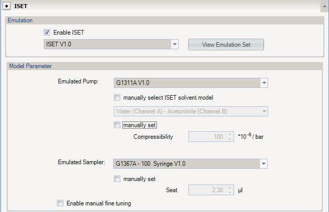 5 Mark the Enable ISET check box. NOTE Currently, only one version is available in the Enable ISET field.