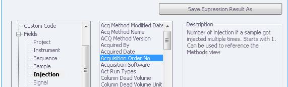 2. Intelligent Reporting Updates Figure 7 Injection, Acquisition Order No: Number of injection per