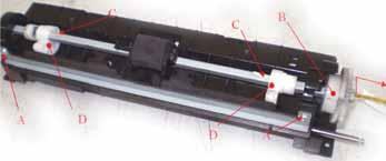 The first thing that makes impression is the use of aluminum Teflon heat roller on such cheap printer, rather than a fixing film.