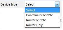 in 3 ways as ZigBee to RS232 Coordinator device,