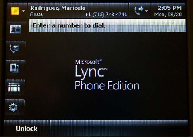The Phone Face Your Lync phone provides the same functionality as your existing