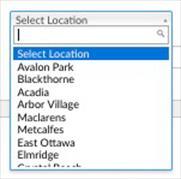 Location Choose Location from the drop down and select the location wish to add your