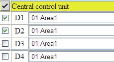 Set the area, station no., station name and type of station (for sub stations) to the target stations, and enter names to the target PA outputs. * Setting the station no. is required.