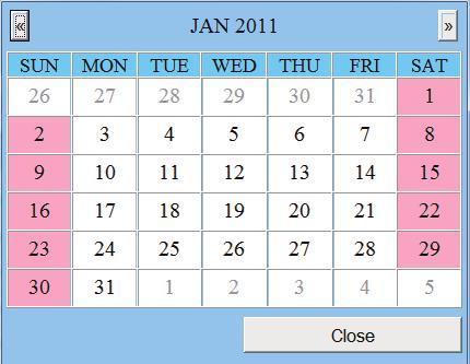 H Settings on [Weekly schedule] setting window ) ) Select either [Every week] or [Every other week]. Set the schedule start and end dates.