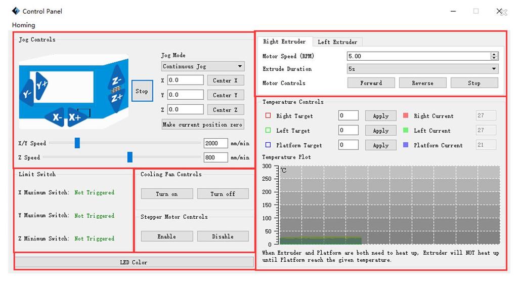 Tools Menu The Tools Menu contains the following options. Control Panel: Click Tools > Control Panel to modify the printer's settings from within FlashPrint.