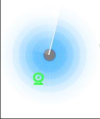6. The app starts to scan for the camera. If a green point appears, the camera is properly configured.