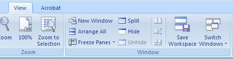 1 Excel split boxes You can also create the splits in your spreadsheet by going to the View tab, Window group.