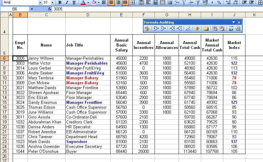 Week 34 Techniques for checking data There are a number of techniques in Excel that are very useful for checking data or comparing sets of data that should match.