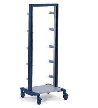 Knürr DacoMobile 19 RAL 5003, sapphire blue / RAL 7035 light-grey 1 Basic rack 1 Cross extrusion 2 19 Extrusions Installation height 1600.2 mm, 1733.