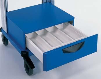 MET 20000 Well-thought out solutions - Vision and contact protection provided by the easy on-off rear panel, no tools needed - Orderly arrangement of small material with drawer module with