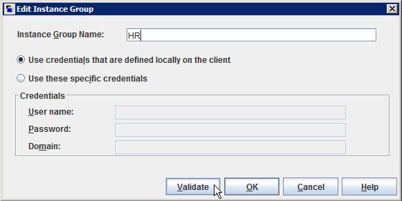 Instance Management for SQL Server Intelligent Policies About registering SQL Server instances 39 Validating instance group credentials The following procedure describes how to validate the