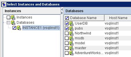 When you select individual databases, you must manually add any new databases in your environment to a policy.