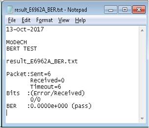 measurement results, the E6962A BroadR-Reach Rx test software also provides a report