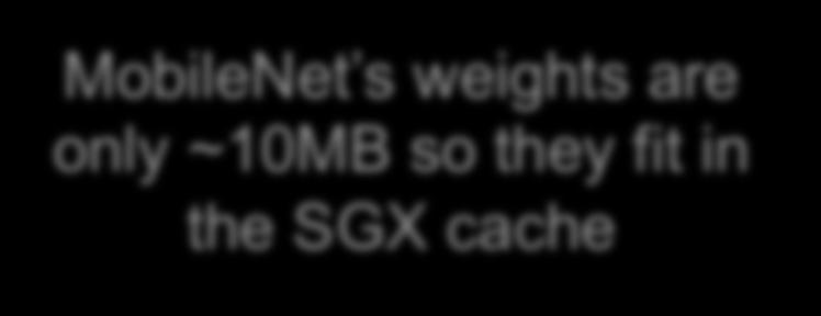 weights take 500MB so SGX has to page weights