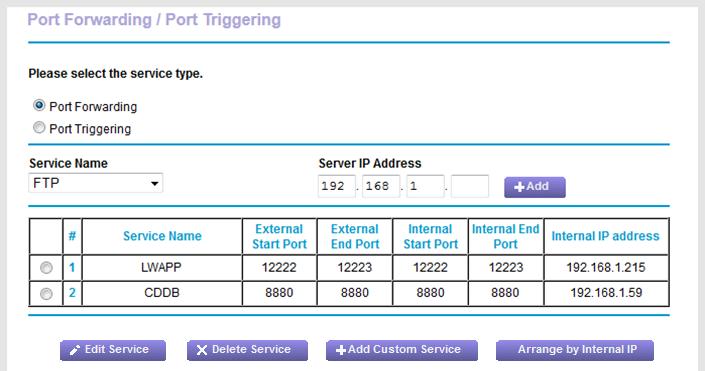 Remove a Port Forwarding Rule You can remove a port forwarding rule that you no longer need. To remove a port forwarding rule: 1.