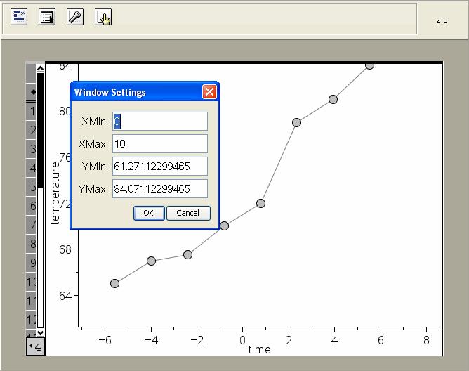 Using Window/Zoom tools Use the Window/Zoom tools to redefine the graph to better view points of interest.