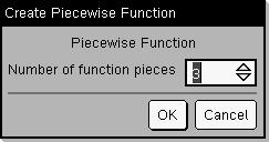 Creating a piecewise function 1. Begin the function definition. For example, type the following. Define f(x,y)= 2. Press /r to open the Template palette. 3. Select.