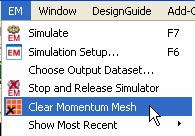 5. Mesh Control RF Mode a. In the EM Setup, click the EM top level icon and then set the Simulator to Momentum RF. b.