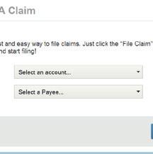 . On the home page, click File A Claim to create a new claim.