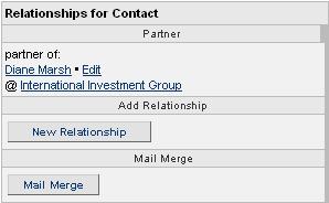 Campaigns 28. 8.5 Relationships for Contact Contact relationships are depicted in terms of a contact s association with another contact or company.