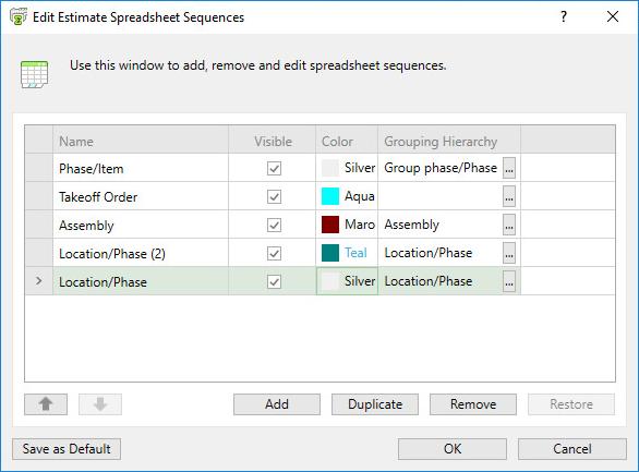 New Features and Enhancements Improved sort sequences and item sequences Unlimited sort sequences With version 18.11, you are no longer limited to the sort sequences that come with Sage Estimating.