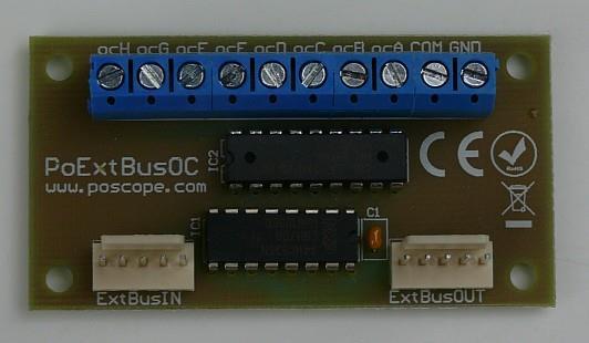 4. PoExtBusOC (obsolete, for reference only) Overview: PoExtBusOC allows expanding the number of outputs of the PoExtBus master devices with 8 opne collector outputs.