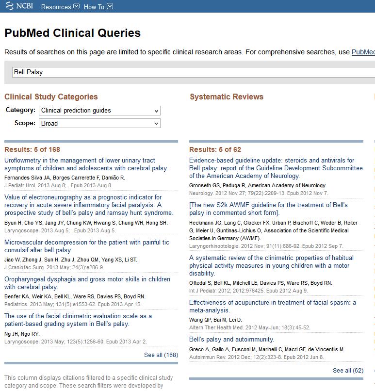 Clinical Queries Filter for specific area of question Etiology