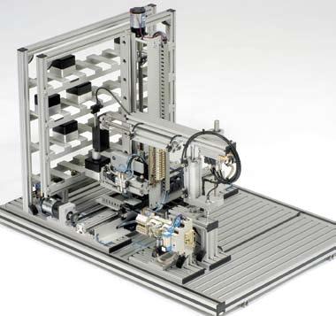 ... to form a conveyor station cube This modular suite of mechatronics training units can be