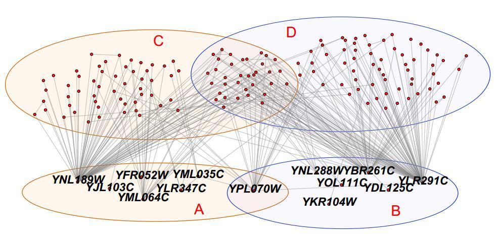 e.g. from a PPI network; Yang, McAuley, & Leskovec (2014) Community detection