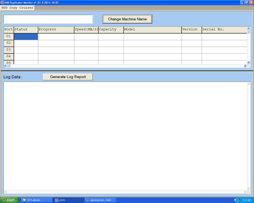 Using the Aleratec HDD Duplicator Logging Software Getting Started - Continued 6.