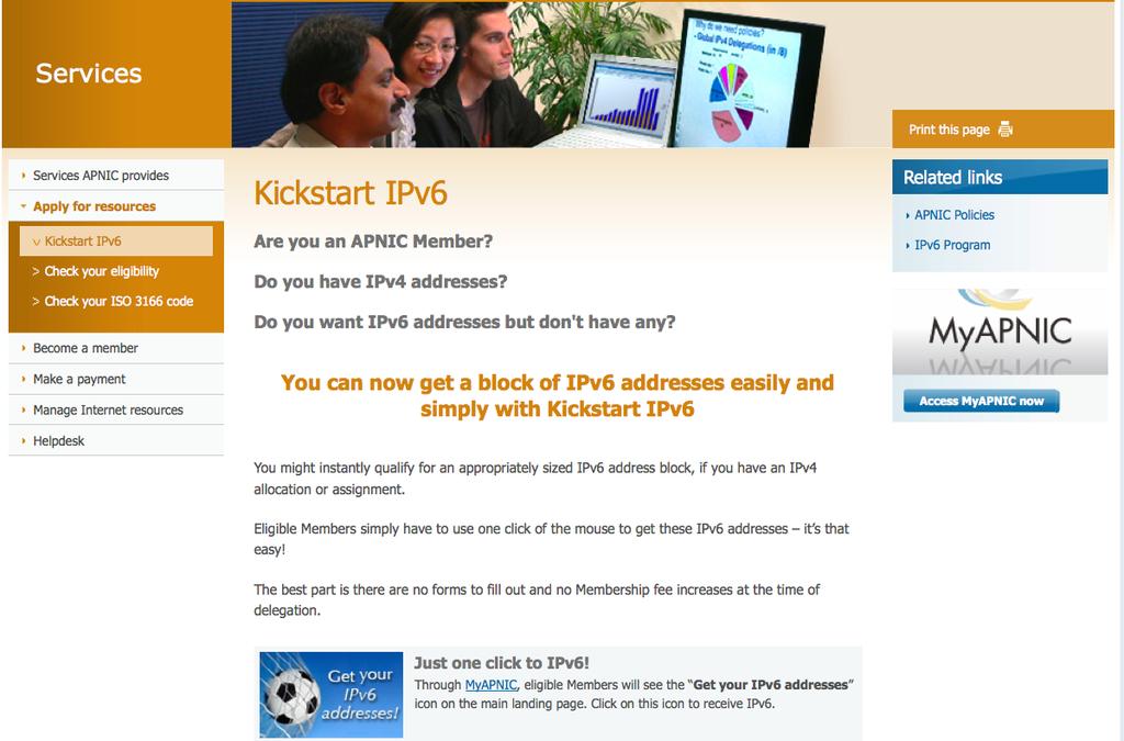 Need IPv6 Addresses?