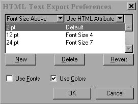 Quark HTML Text Export 1.02 Setting HTML Export Preferences The HTML Text Export Preferences dialog box lets you specify preferences for the way QuarkXPress exports text in HTML format.