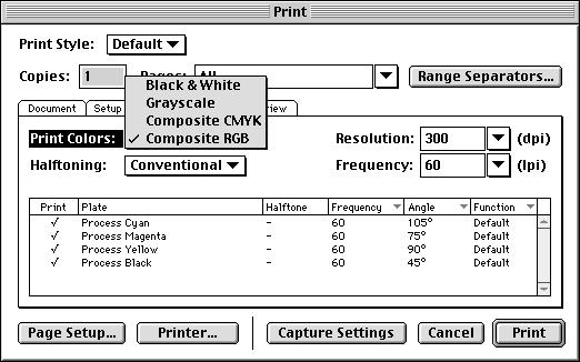 Enhancements to QuarkXPress G You can also choose Composite CMYK from the Print Colors pop-up menu.